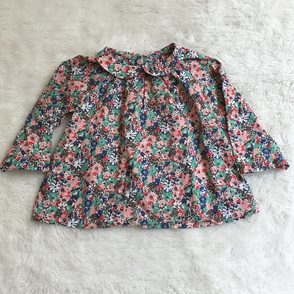 Bonpoint Other - Bonpoint Baby Floral Shirt Long Sleeve Size 6 M
